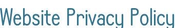 Website Privacy Policy